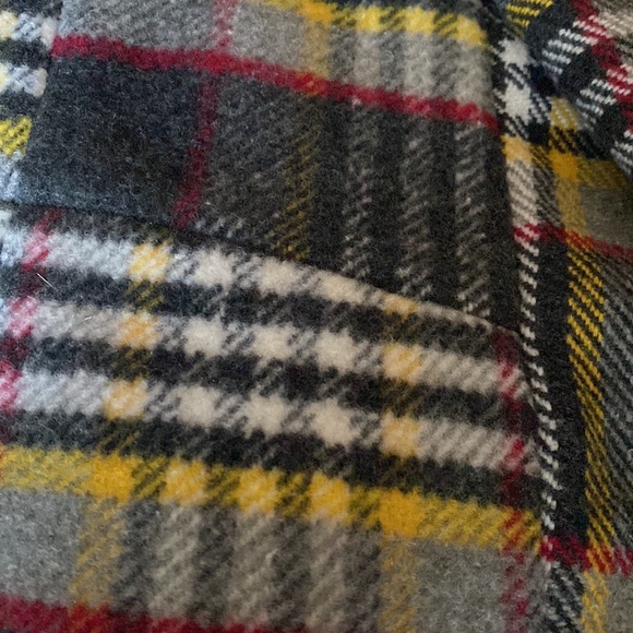 EUC New York YOKI Outerwear Collection Plaid Jacket with Faux Leather Sleeves - Picture 10 of 15